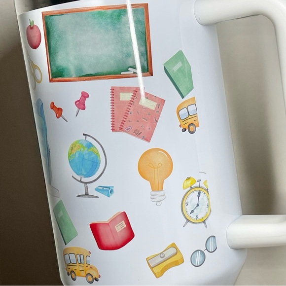 Teacher 40 oz Tumbler/Water bottle/Mug with handle and straw.Birthday gifts for - Picture 9 of 10